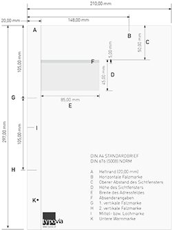 A4 Briefpapier nach der DIN 5008 Norm