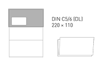 Briefumschlag Format DIN C5/6