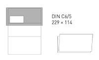 Briefumschlag Format DIN C6/5